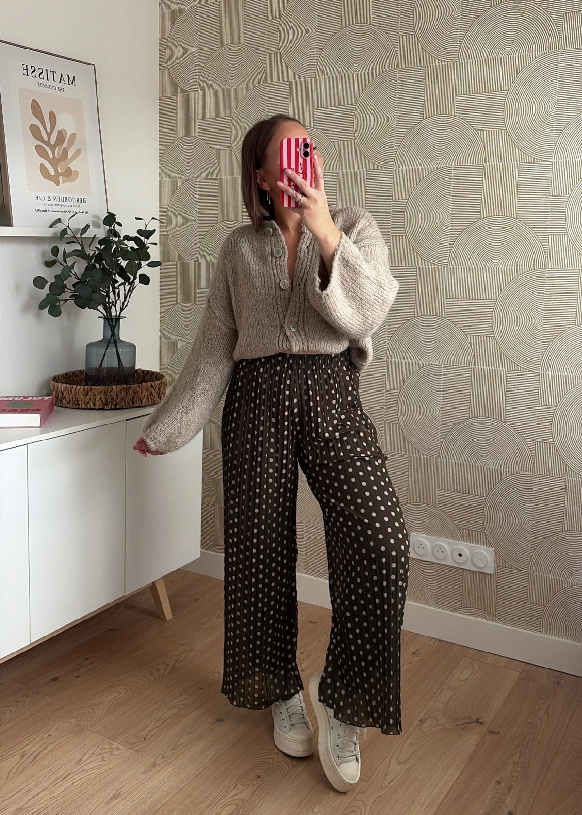 Pantalon plissé kaki - POIS
