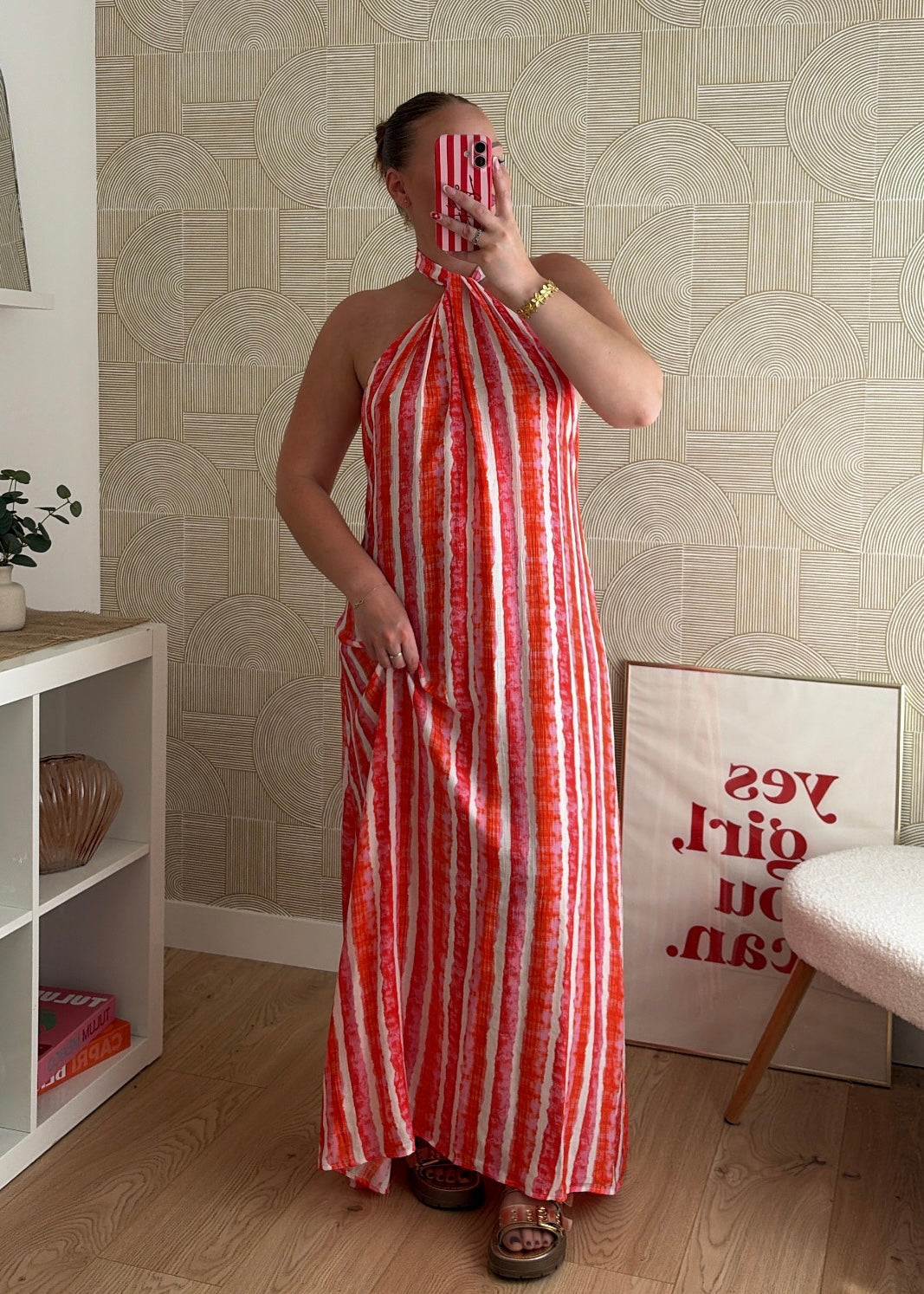 Robe longue corail - MAYA
