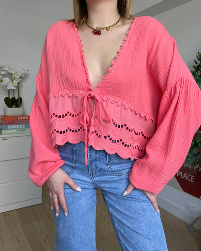 Blouse corail CAMILLE