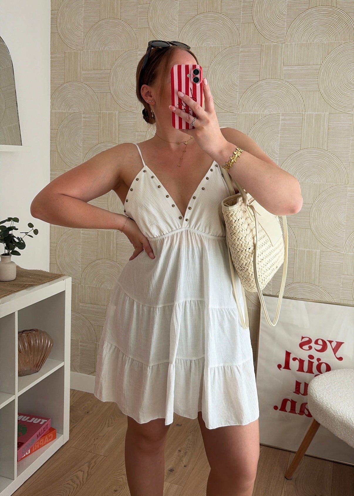 Robe cloutée blanche - OLIVIA