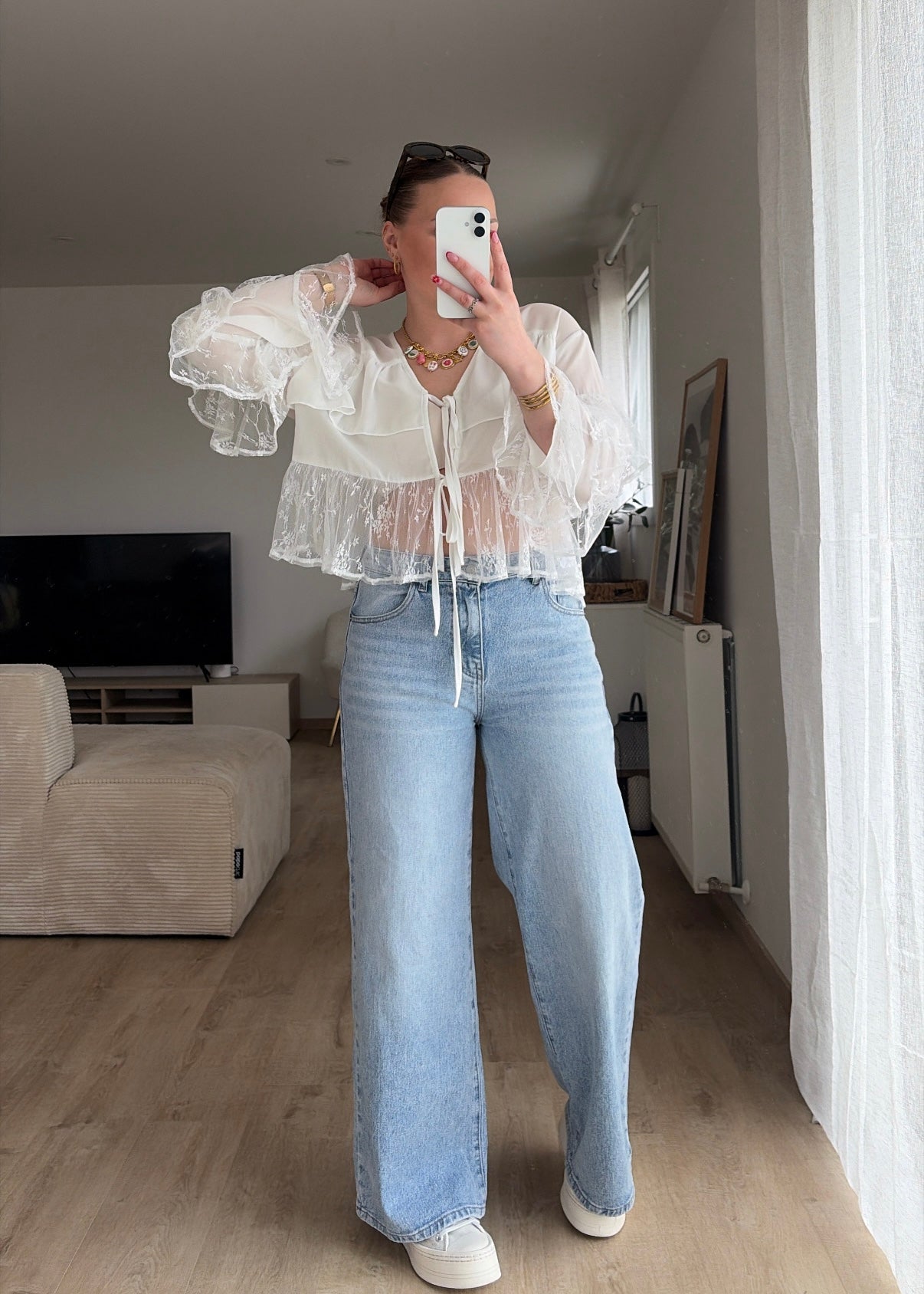 Blouse blanche - DENTELLE