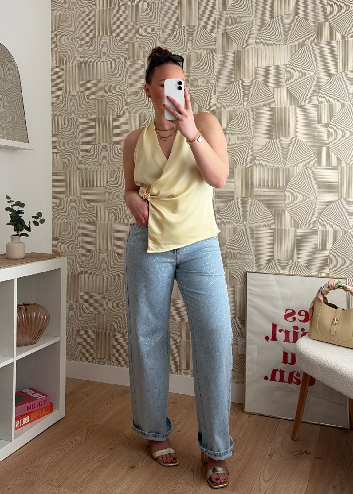 Top drapé jaune - BIJOU