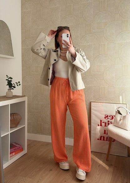 Pantalon orange - GAZE DE COTON