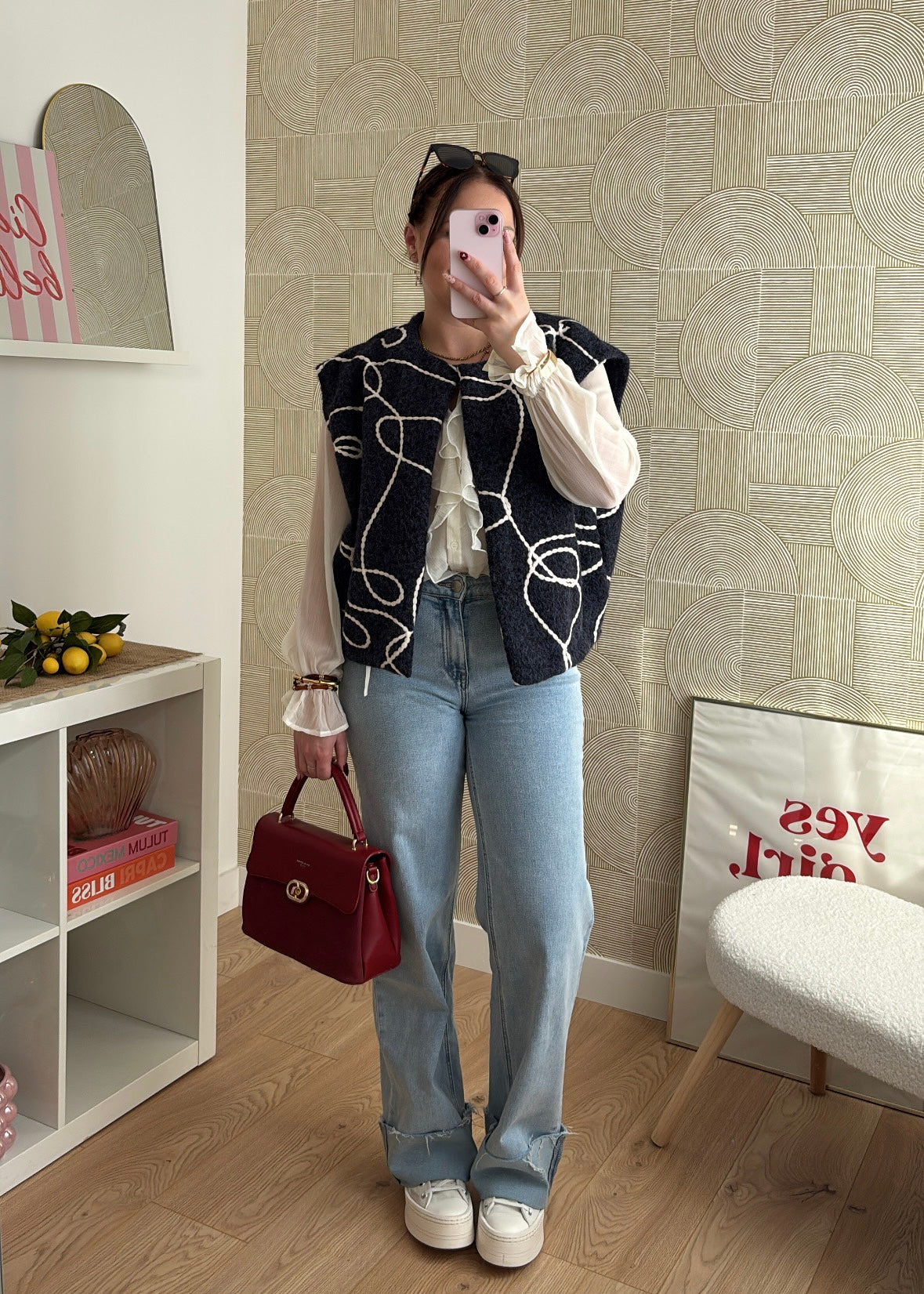 Gilet brodé navy - SKIPPY