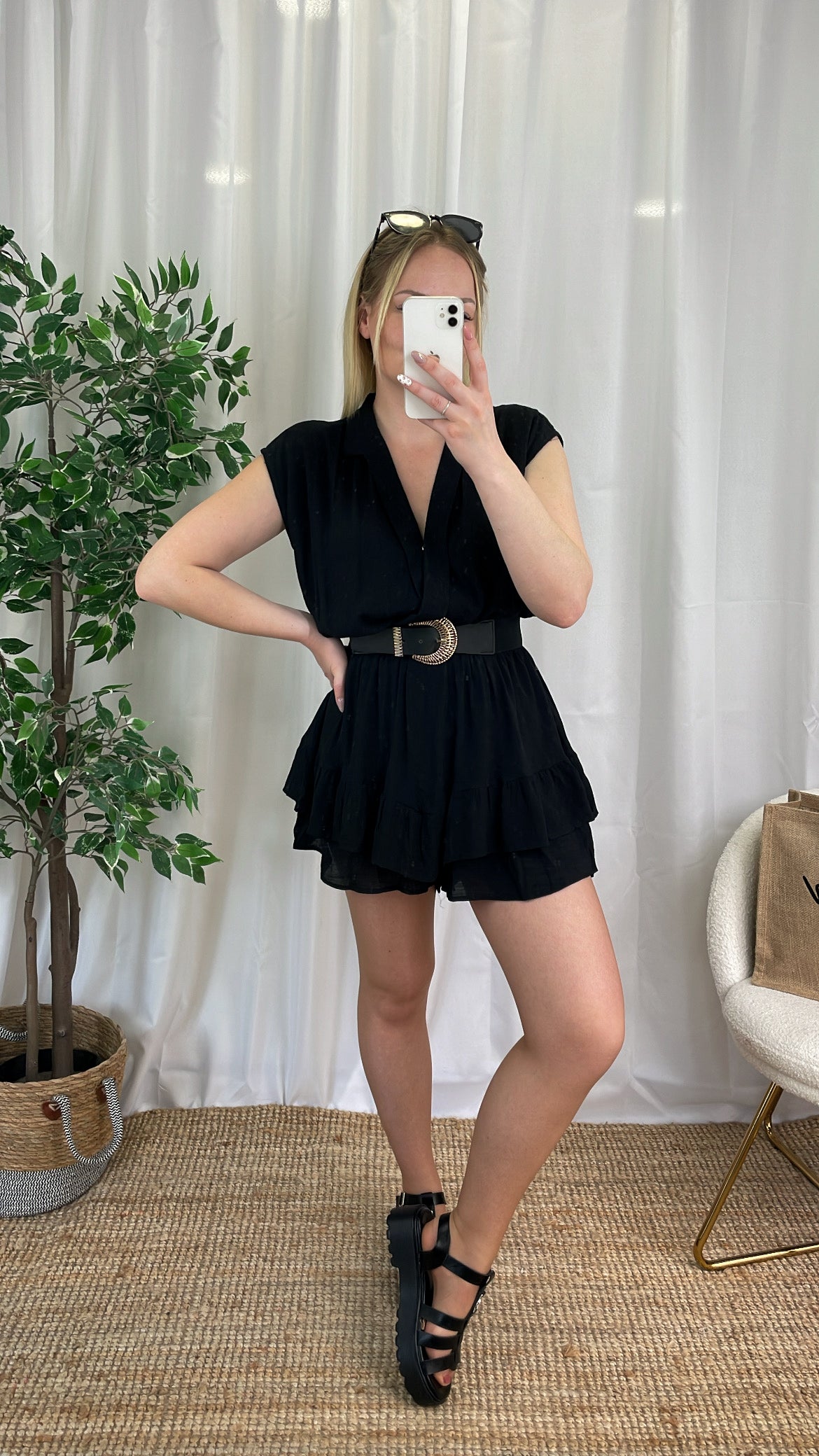 Combinaison short noire - DAJORA