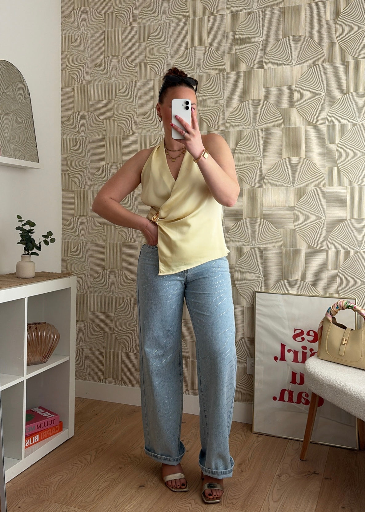 Top drapé jaune - BIJOU