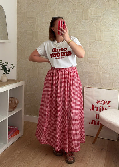 Jupe longue rouge - VICHY
