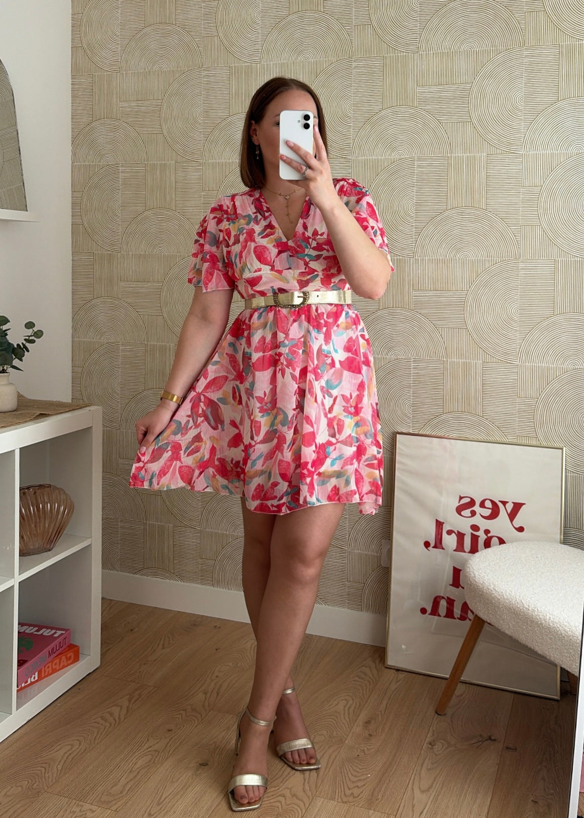 Robe courte rose - AZALÉE