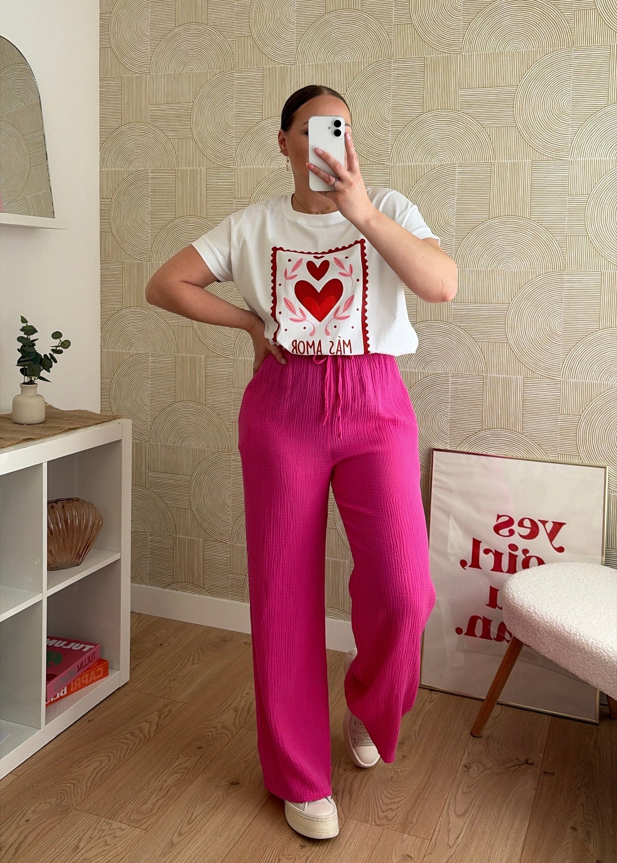 Pantalon fuchsia - GAZE DE COTON