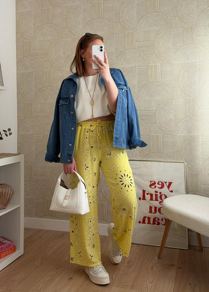 Pantalon jaune bohème - LORIE