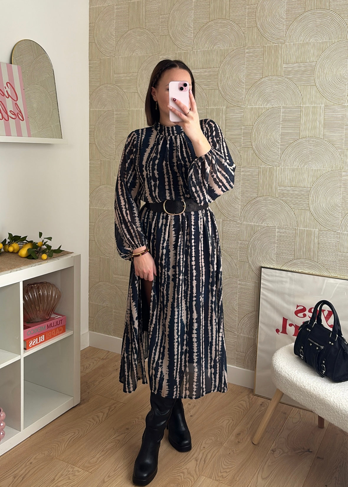 Robe longue navy - QUEENA