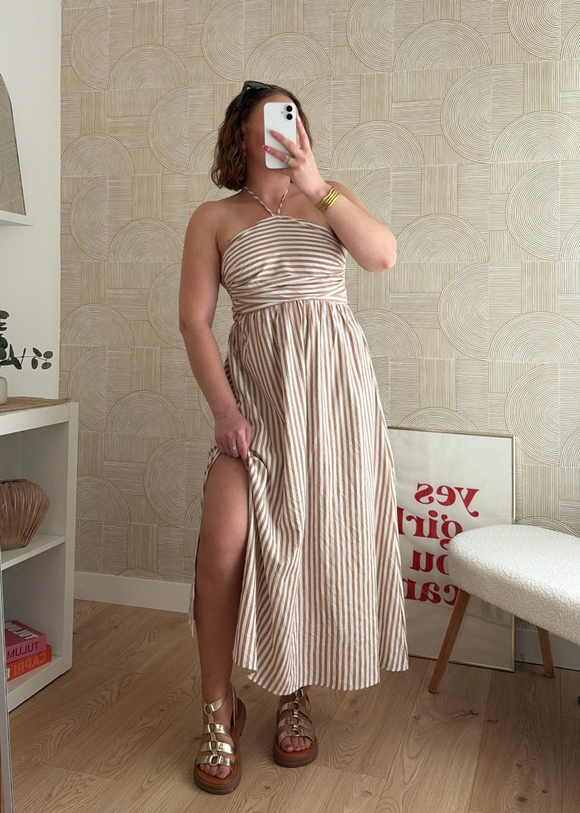 Robe longue beige - Riviera