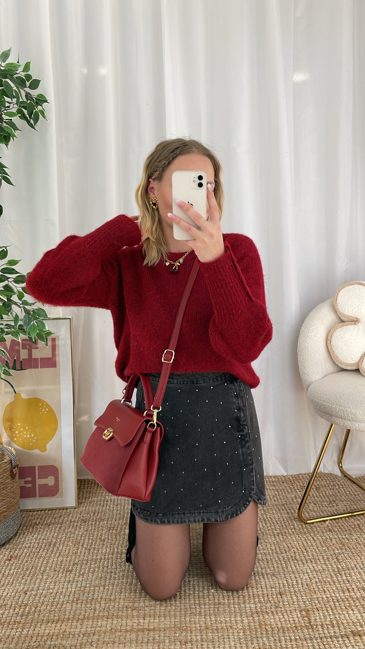 Pull bordeaux OLIVIA