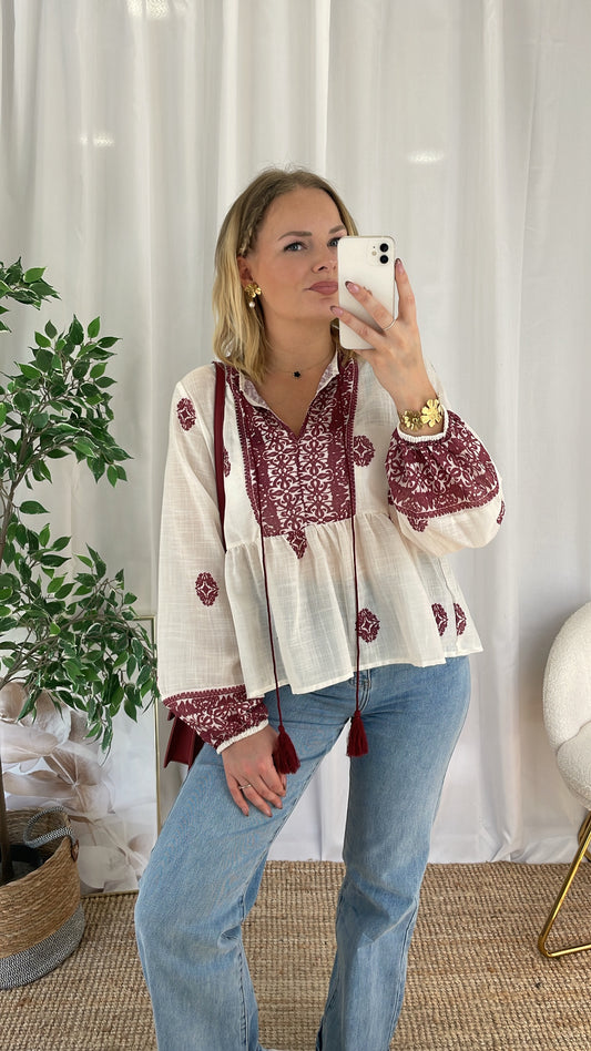 Blouse bordeaux COLETTE