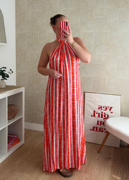 Robe longue corail - MAYA