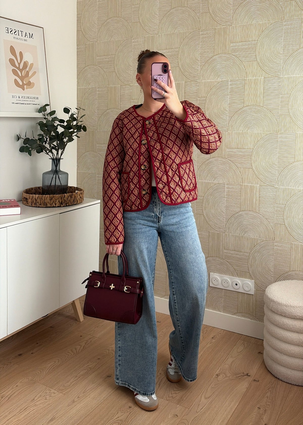 Veste matelassée bordeaux - LOZIA