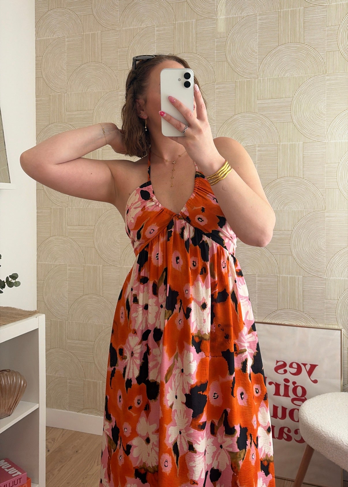 Robe bohème orange - AURÉLIE