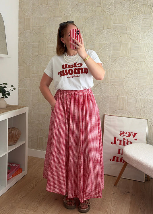 Jupe longue rouge - VICHY
