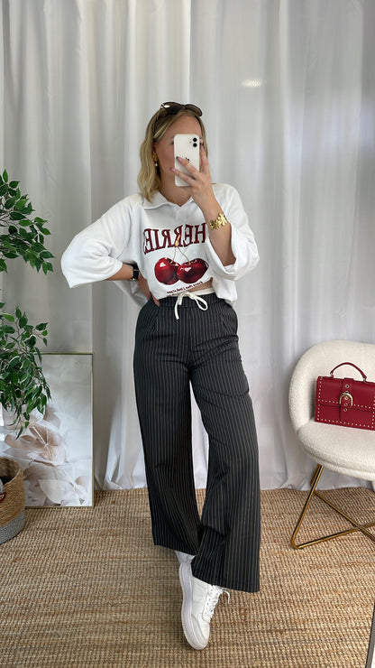 Pantalon tailleur à rayures HOCCO