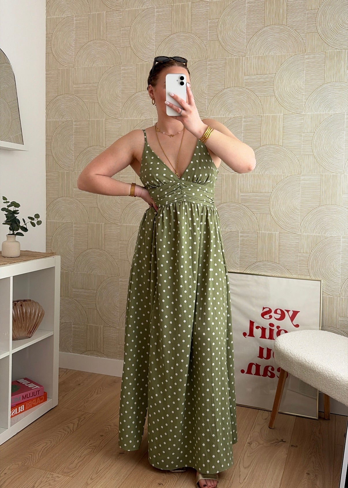 Robe longue olive - POIS