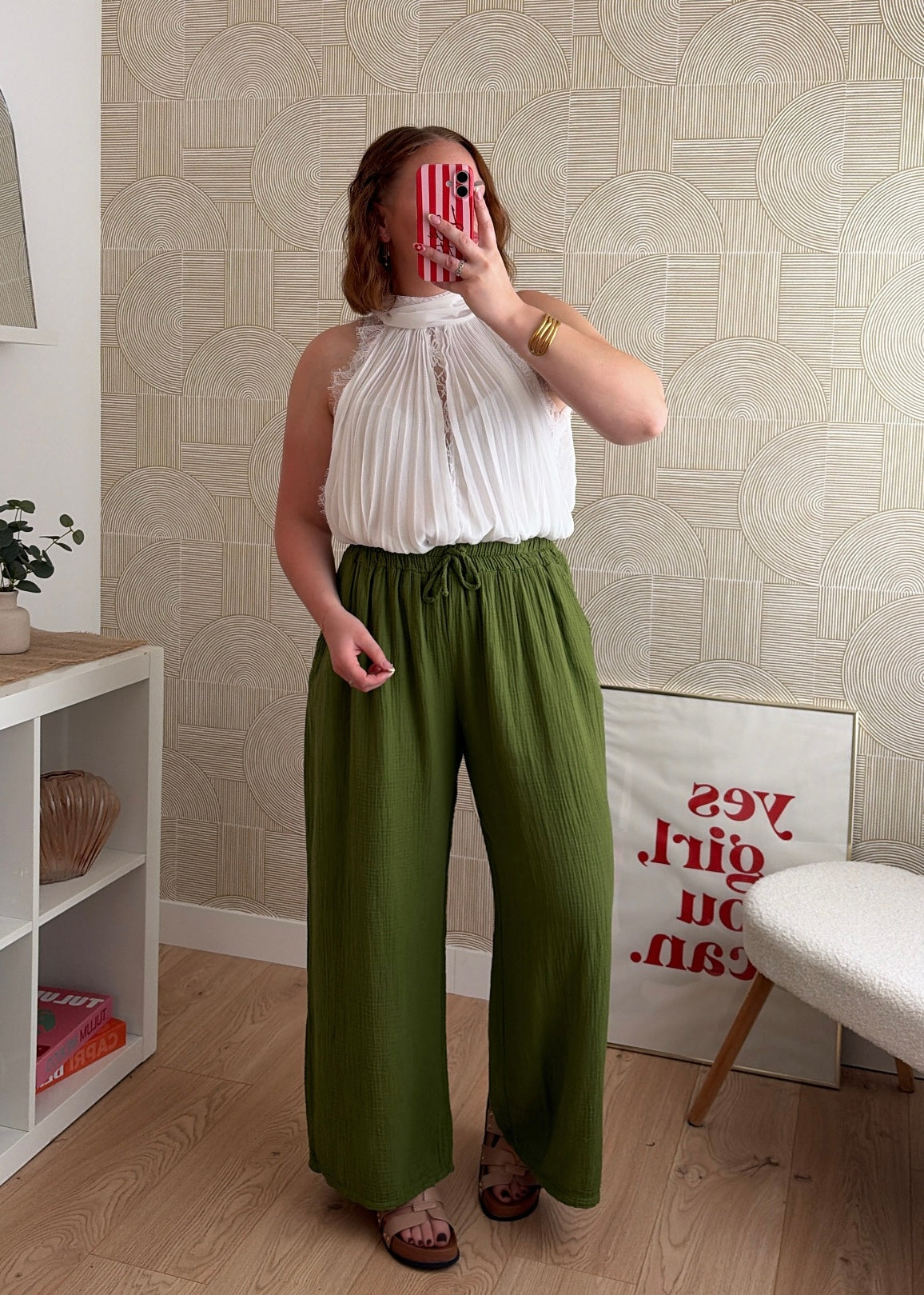 Pantalon olive - GAZE DE COTON