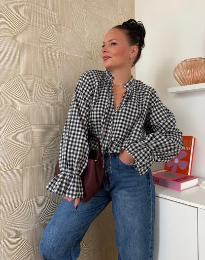 Blouse vichy - NAVY