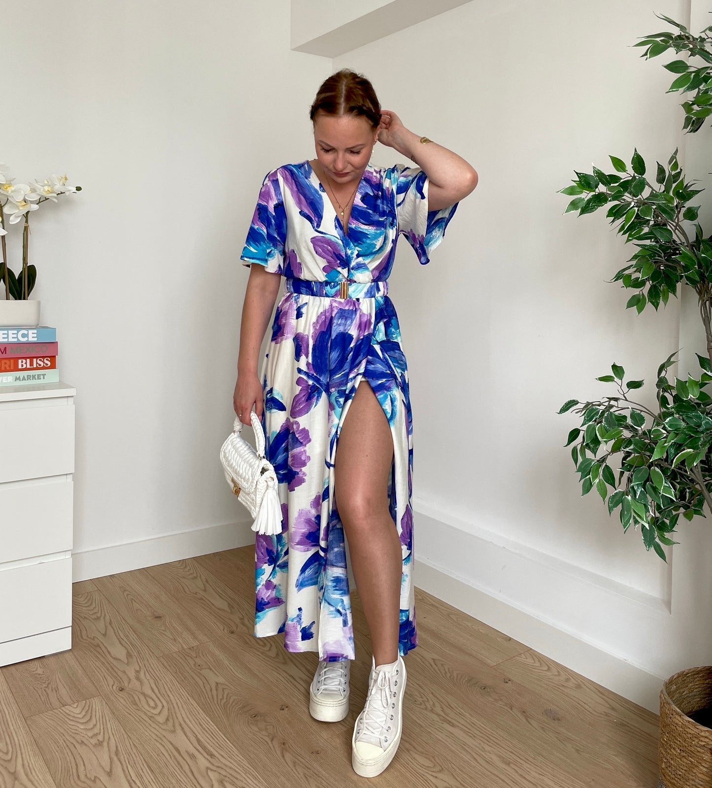 Robe longue bleu/violette DESSYNA