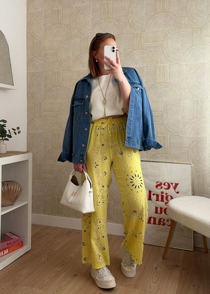 Pantalon jaune bohème - LORIE