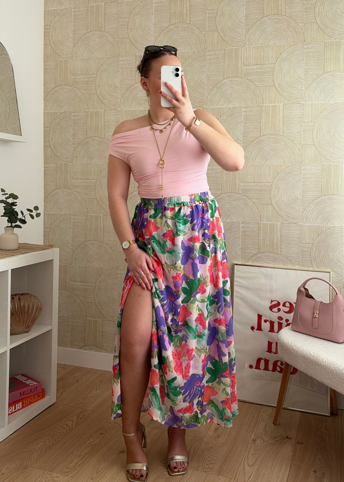 Jupe longue violette - LAYA