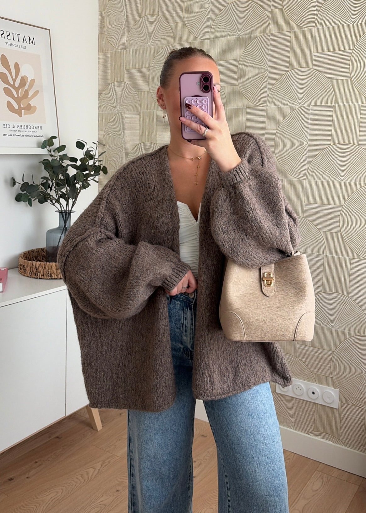 Gilet marron clair - CÉLIA