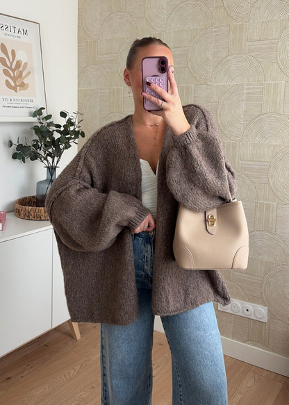 Gilet marron clair - CÉLIA