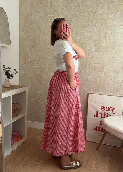 Jupe longue rouge - VICHY
