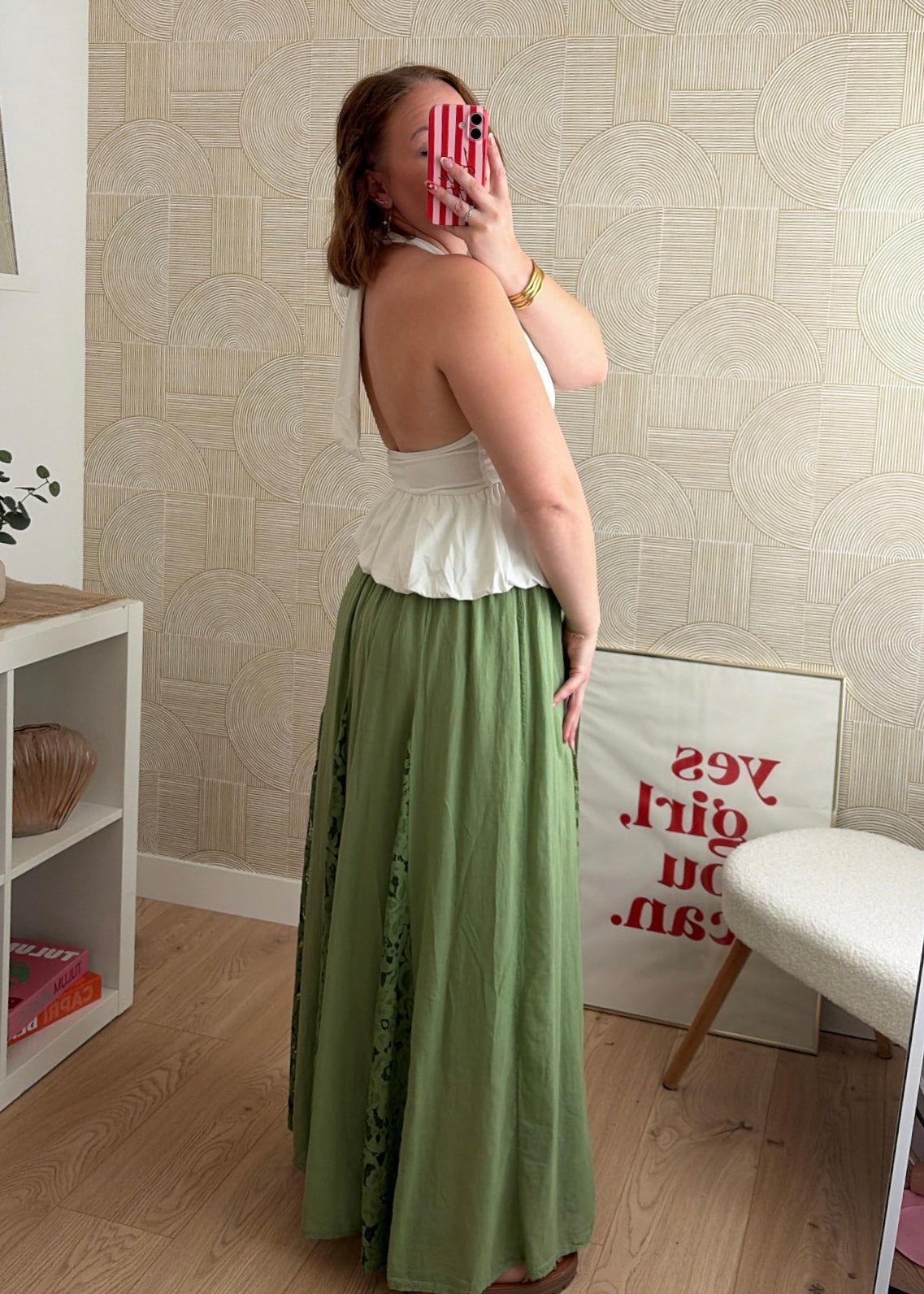 Jupe longue olive - CALIPSO