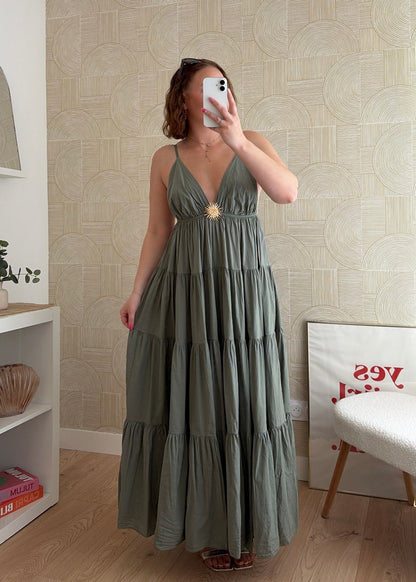 Robe longue kaki - SUNNY