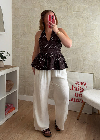 Pantalon beige - GAZE DE COTON