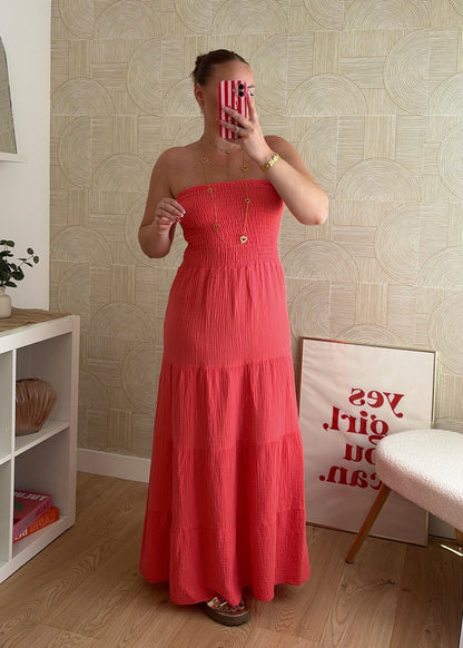 Robe bustier corail - MAËLYS