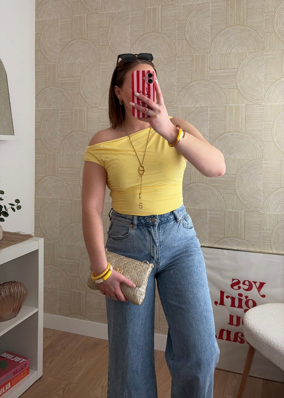 Top asymétrique jaune - LOA