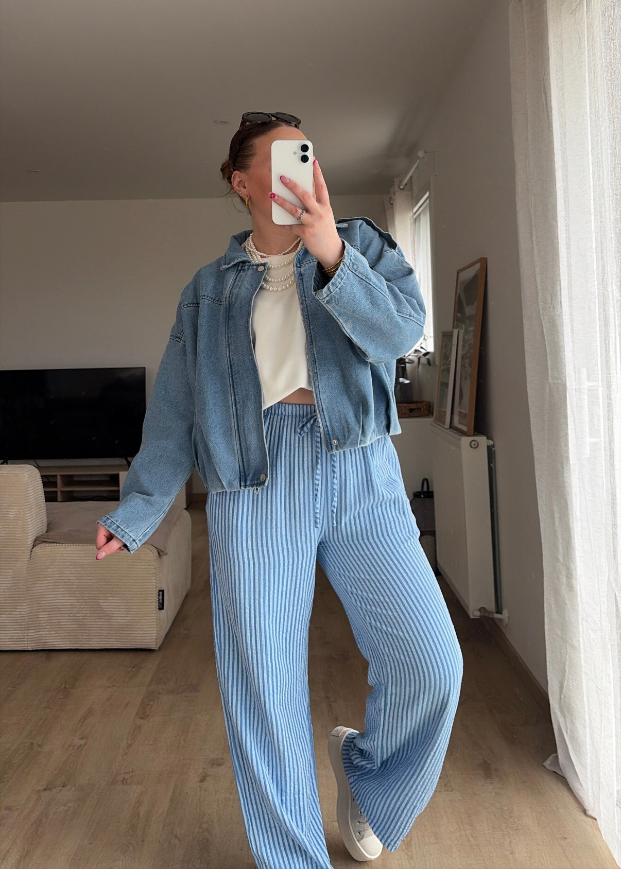 Pantalon bleu - GAZE DE COTON