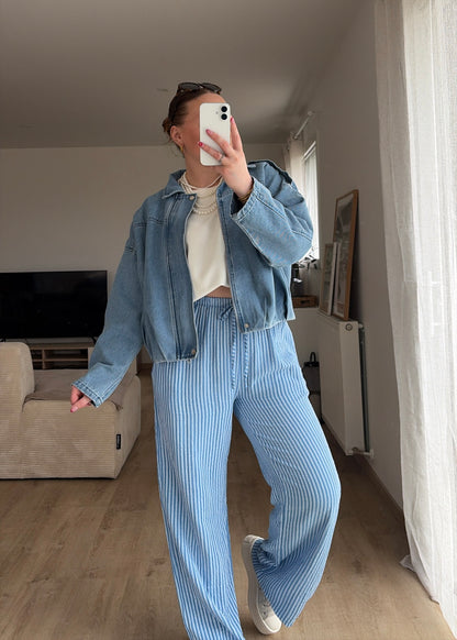 Pantalon bleu - GAZE DE COTON