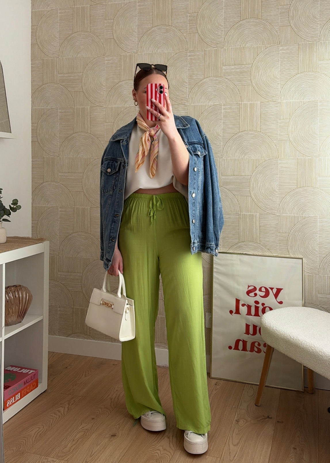 Pantalon fluide kiwi - CLAIRE