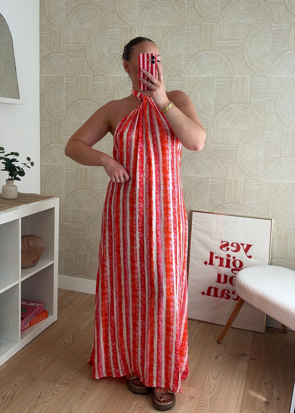Robe longue corail - MAYA
