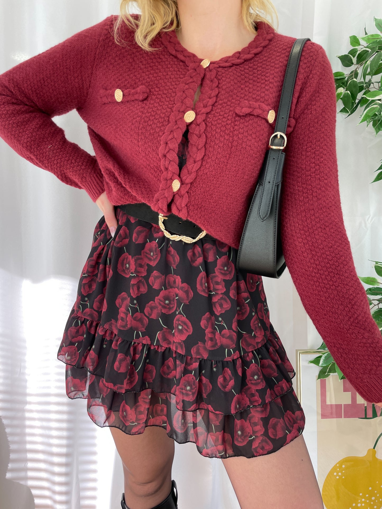 Cardigan bordeaux OLIANA