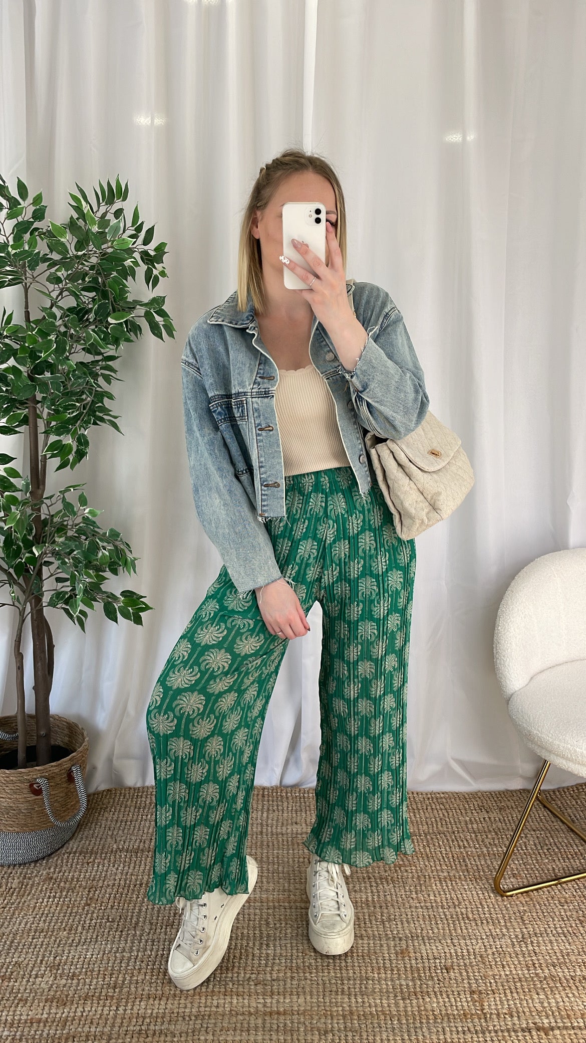 Pantalon plissé OZINO - Vert