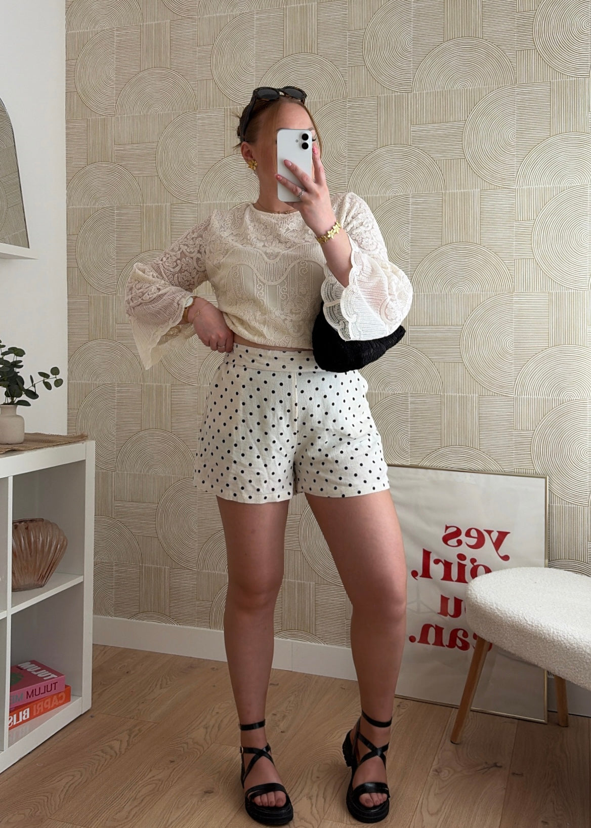 Short beige à pois - LOVA