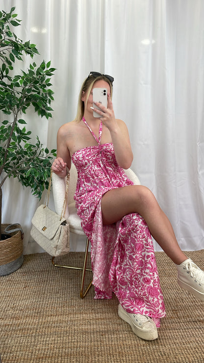 Robe longue rose - GIUGIU