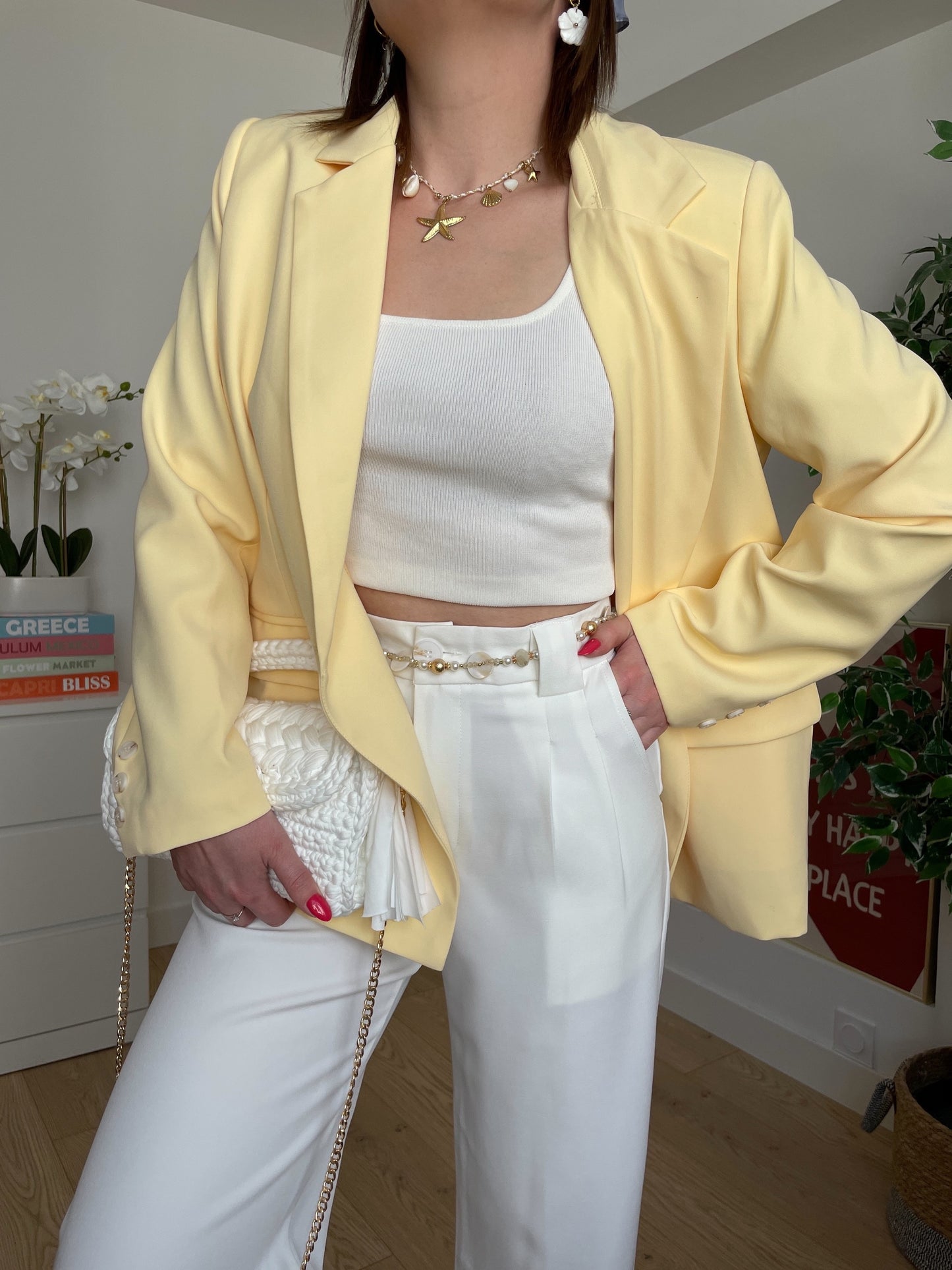 Blazer oversize jaune APRIL