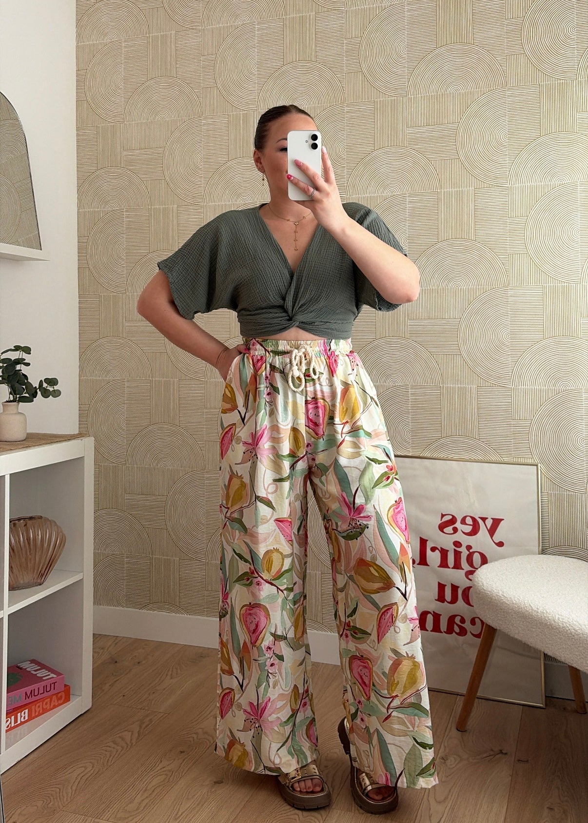 Pantalon fluide beige - EDEN