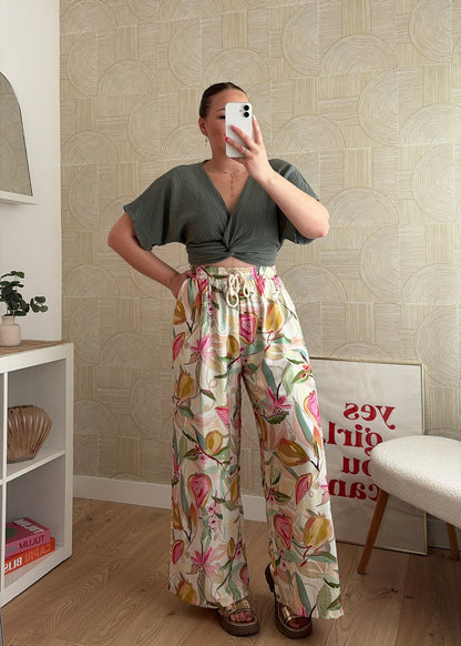 Pantalon fluide beige - EDEN