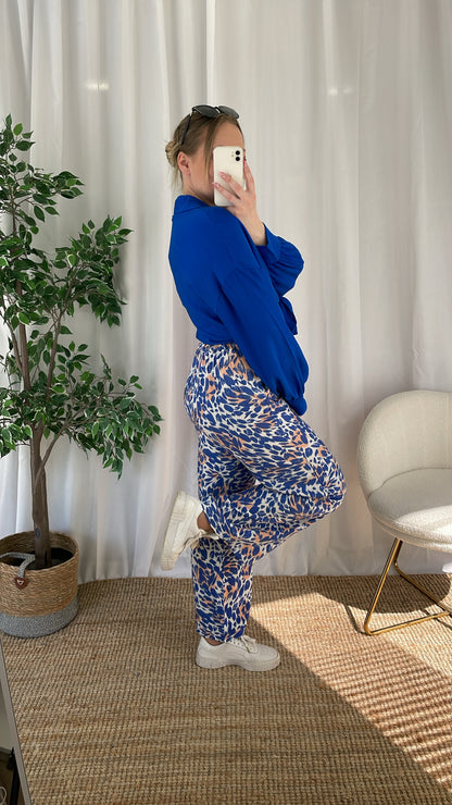 Pantalon fluide NANY - Bleu