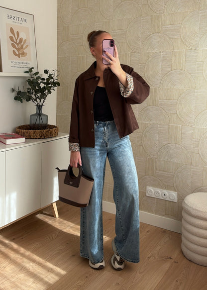 Trench choco à revers - LIBERTY